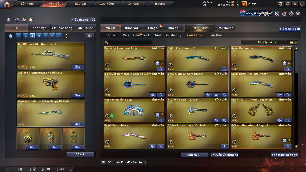 shop acc cf uy tin gia re